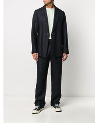 Blazer en lin bleu marine Societe Anonyme