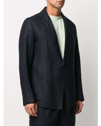 Blazer en lin bleu marine Societe Anonyme