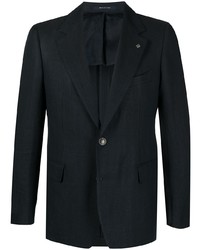 Blazer en lin bleu marine Tagliatore