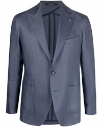 Blazer en lin bleu marine Tagliatore