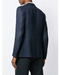 Blazer en lin bleu marine Tagliatore