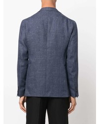 Blazer en lin bleu marine Tagliatore