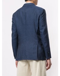 Blazer en lin bleu marine Shanghai Tang