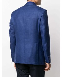 Blazer en lin bleu marine Canali