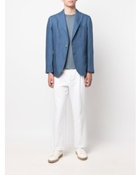 Blazer en lin bleu Boglioli