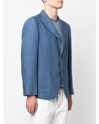 Blazer en lin bleu Boglioli