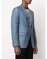 Blazer en lin bleu Z Zegna