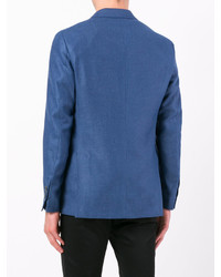 Blazer en lin bleu Lardini