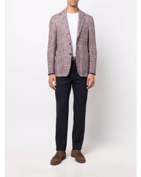 Blazer en lin écossais pourpre Canali