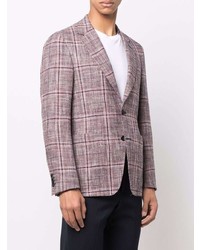 Blazer en lin écossais pourpre Canali