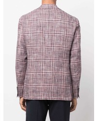 Blazer en lin écossais pourpre Canali