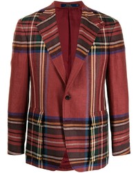 Blazer en lin écossais rouge Polo Ralph Lauren