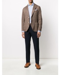 Blazer en lin en tricot marron Circolo 1901