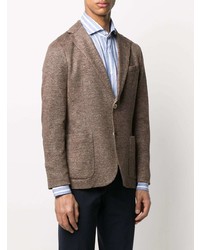 Blazer en lin en tricot marron Circolo 1901