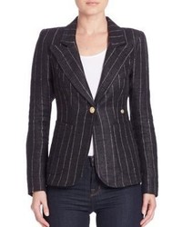 Blazer en lin gris foncé