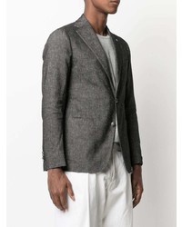 Blazer en lin gris foncé Tagliatore