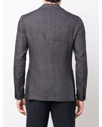 Blazer en lin gris foncé Lardini