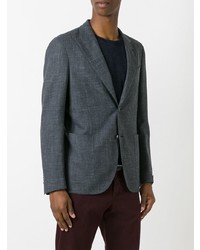 Blazer en lin gris foncé Boglioli