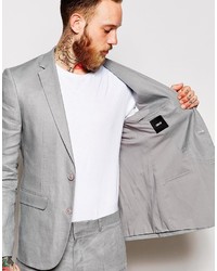 Blazer en lin gris Asos