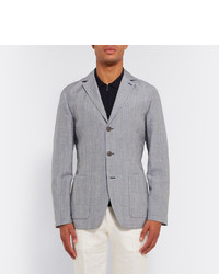 Blazer en lin gris Façonnable