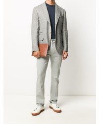 Blazer en lin gris Brunello Cucinelli