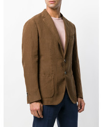 Blazer en lin marron Dell'oglio