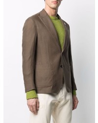 Blazer en lin marron Lardini