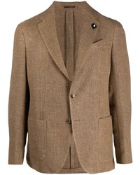 Blazer en lin marron Lardini