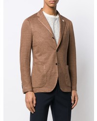 Blazer en lin marron Lardini