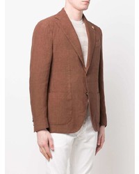 Blazer en lin marron Lardini