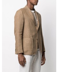 Blazer en lin marron Lardini