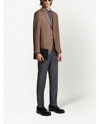 Blazer en lin marron Zegna