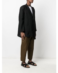 Blazer en lin noir Yohji Yamamoto