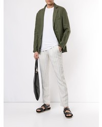 Blazer en lin olive Venroy