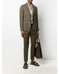 Blazer en lin olive Lardini