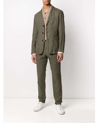 Blazer en lin olive Aspesi