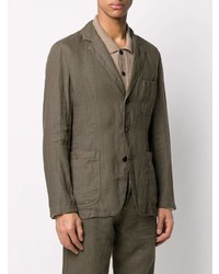 Blazer en lin olive Aspesi