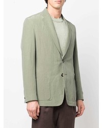 Blazer en lin olive Agnona