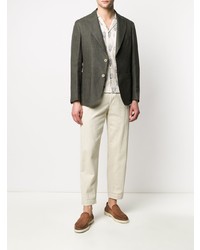 Blazer en lin olive Eleventy