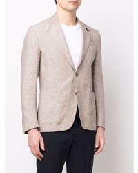 Blazer en lin rose Lardini