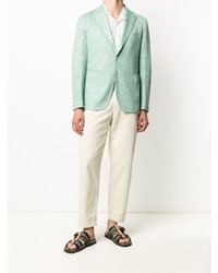 Blazer en lin vert menthe Tagliatore