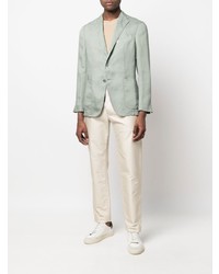 Blazer en lin vert menthe Boglioli