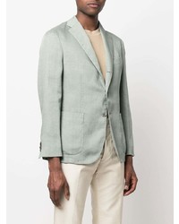 Blazer en lin vert menthe Boglioli