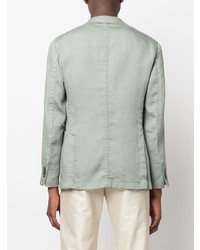 Blazer en lin vert menthe Boglioli