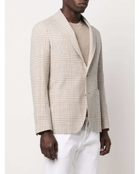 Blazer en pied-de-poule beige Tagliatore