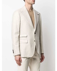 Blazer en pied-de-poule beige Gabriele Pasini