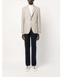 Blazer en pied-de-poule beige Tagliatore