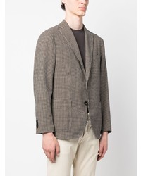 Blazer en pied-de-poule beige Boglioli