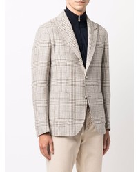 Blazer en pied-de-poule beige Tagliatore