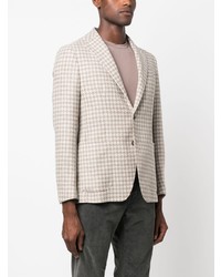 Blazer en pied-de-poule beige Tagliatore